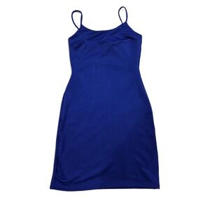 MRT 1030 Women Shiny Dark Blue Cocktail Mini Dress Estimate Small (unmarked)